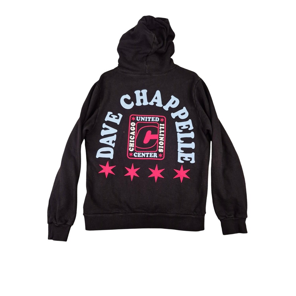 Dave Chappelle United Center Chicago Tour Hoodie Black Mens Sweatshirt Mens Sz M